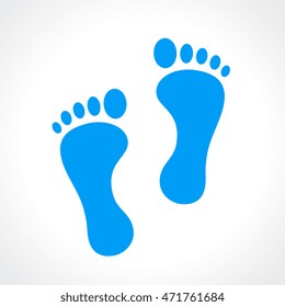 Human footprint icon vector illustration isolated on white background