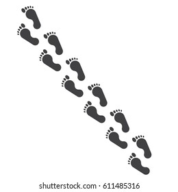 Human footprint icon. Vector illustration.