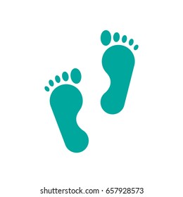 Human footprint icon. Vector illustration.