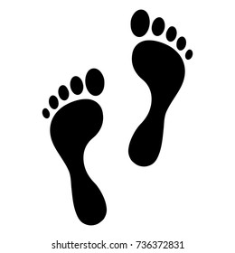 Human footprint icon. Vector illustration.	
