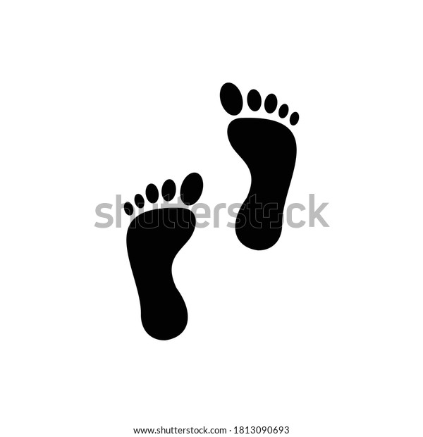 Human Footprint Icon Vector Symbol Isolated Stock Vector (Royalty Free ...