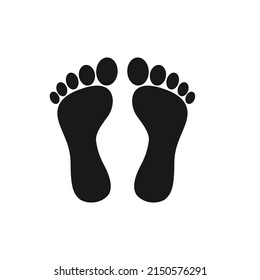 human footprint icon vektor illustration