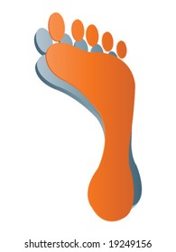 Human footprint illustration