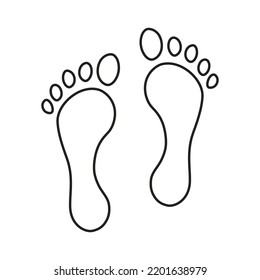 Human footprint line icon, editable stroke, vector outline high quality for UI.