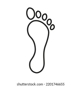 Human footprint line icon, editable stroke, vector outline high quality for UI.