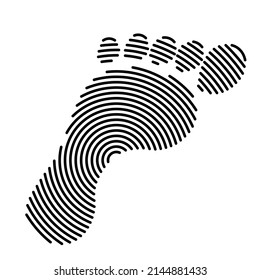 Human Footprint radial line icon. Clipart image isolated on white background