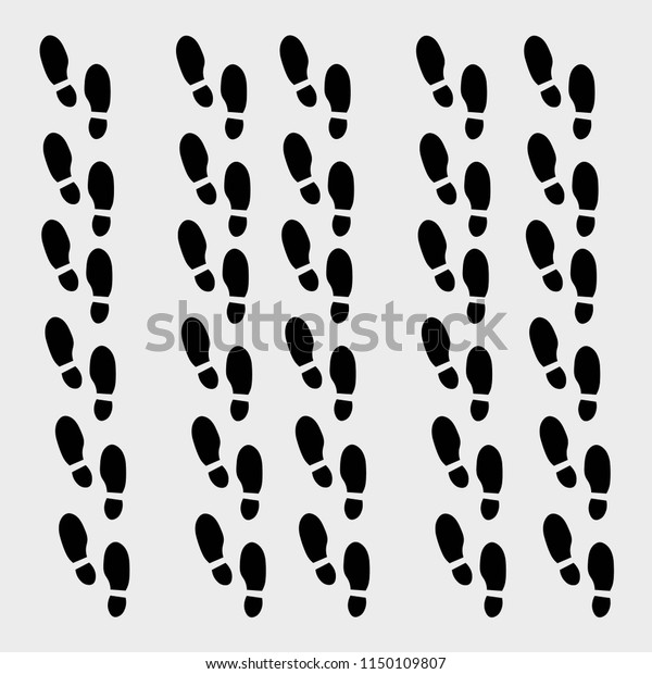 Human Footprint Shoe Print Vector Stock Vector (Royalty Free ...