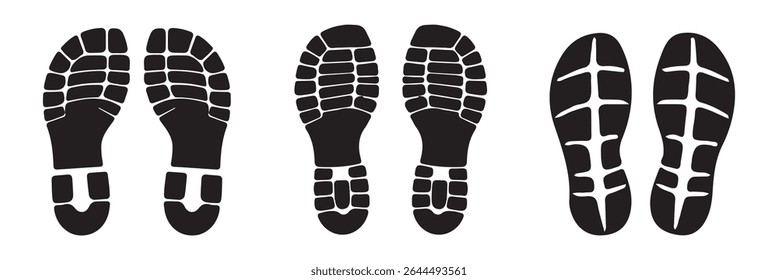human footprint silhouette. Footprint icon.