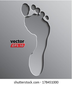 human footprint / step / vector illustration eps 10