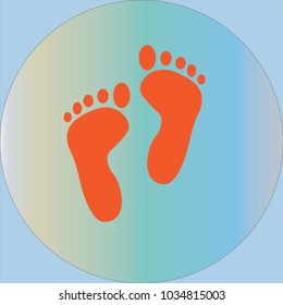 human footprint vector icon