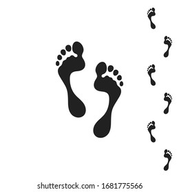 Human Footprint Vector Illustration Isolated Footprints Stock Vector ...