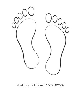 Human Footprint Vector Isolated Foot Icon Stock Vector (Royalty Free ...