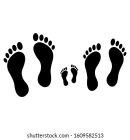 Human Footprint Vector Isolated, Foot Icon 