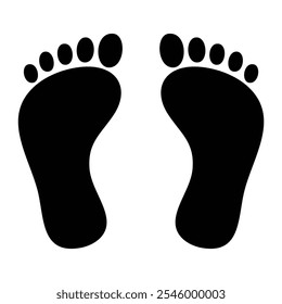 a human footprint vector object
