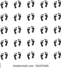 Human footprints background