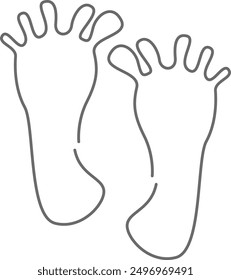 Huellas humanas Ilustración vectorial Doodle