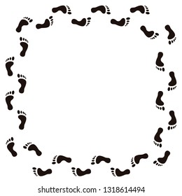 Human footprints in the form of a frame, a great idea for your writing.