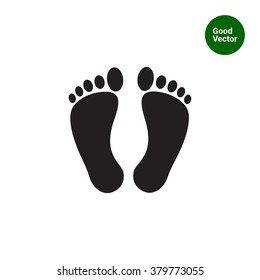 Human footprints icon