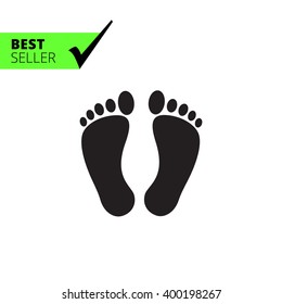 Human footprints icon