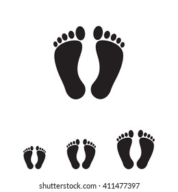 Human footprints icon