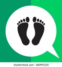 Human footprints icon