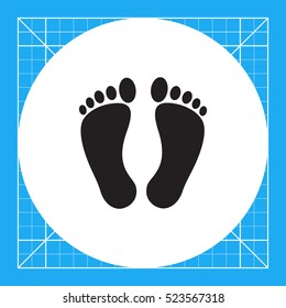 Human footprints icon