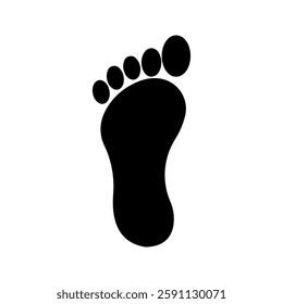 human footprints icon color editable