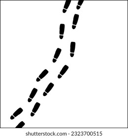 Menschliche Fußabdrücke Symbol einzeln auf weißem Hintergrund.