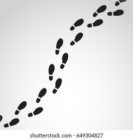 Human footprints icon isolated on white background. Vector art.