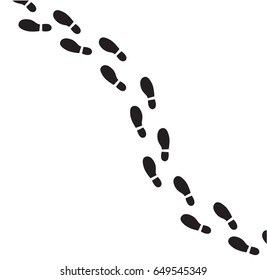 Human footprints icon isolated on white background. Vector art.