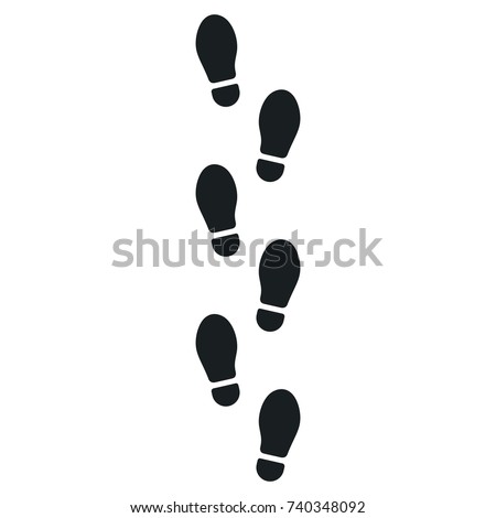 Human footprints icon isolated on white background. Vector illustration.