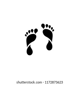 Human footprints icon logo