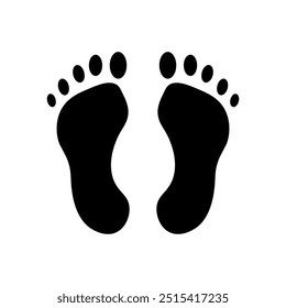 Human footprints icon, vector design