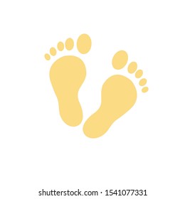 Human footprints icon vector illustration