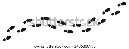 Human footprints on transparent background. Human traces, track, shoe, tracking, sole, shoeprints - stock vector and PNG.