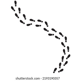 Human footprints on a white background.
