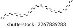 Human footprints tracking path on white background.