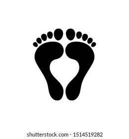 human footprints vector graphic illustration