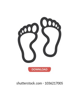 Human footprints vector icon
