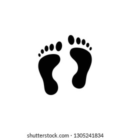Icono de vector de huellas humanas