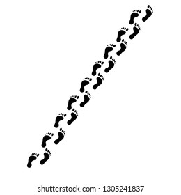 Human footprints vector icon
