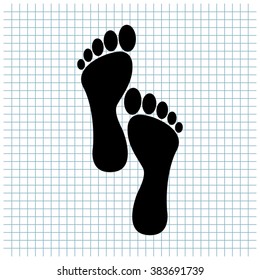 human footprints vector icon