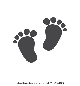 Human footprints vector icon, simple sign for web site and mobile app.