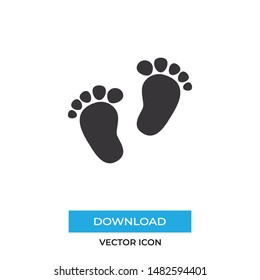 Human footprints vector icon, simple sign for web site and mobile app.