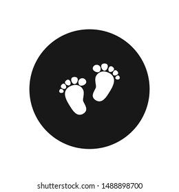 Human Footprints Vector Icon Simple Sign Stock Vector (Royalty Free ...