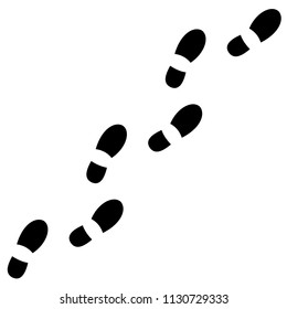 Human footprints. Vector illustration