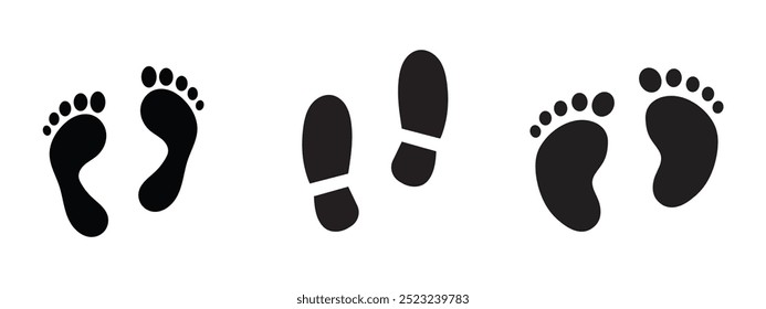 human footprints vector illustration. human footprints icon