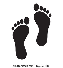 human footprints - vector stock