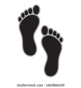 human footprints - vector stock