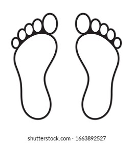 human footprints - vector stock